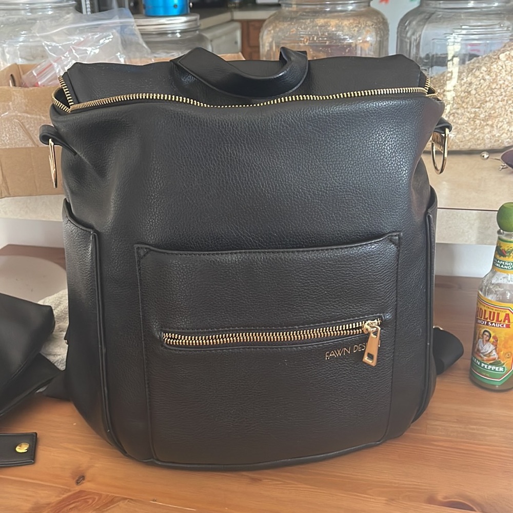 Fawn Design Black Baby Bag Set